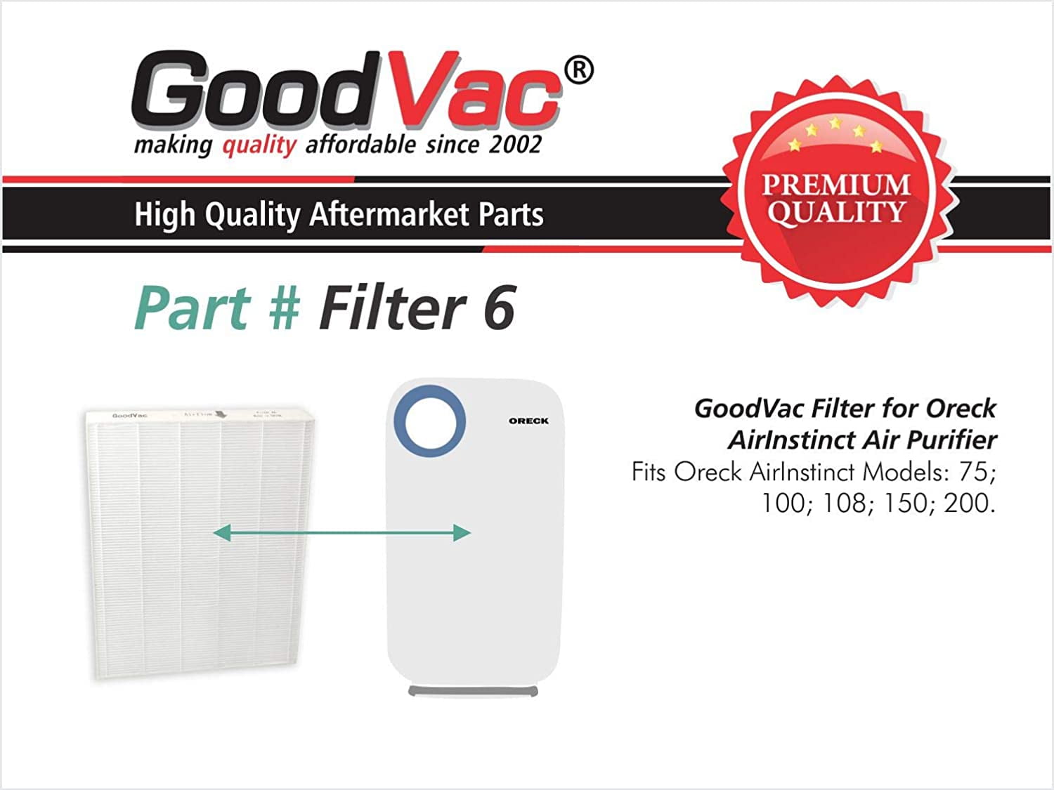 Oreck air 108 filter outlet