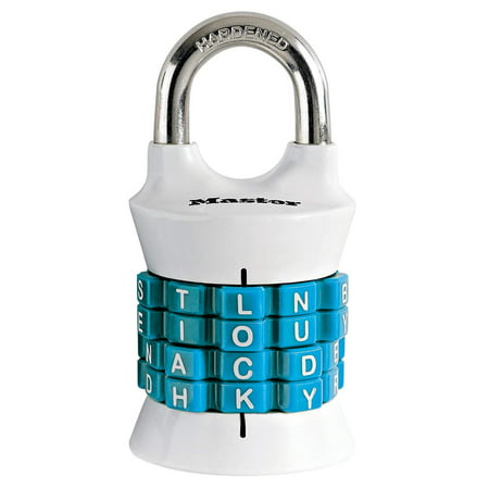 1535DWD Set Your Own WordWalmartbination Padlock, 1-1/2 in. Wide with 15/16 in. Long Shackle, Assorted Colors, Indoor padlock is best used as a school locker lock and gym.., By Master (Best Lock For Hostel Lockers)