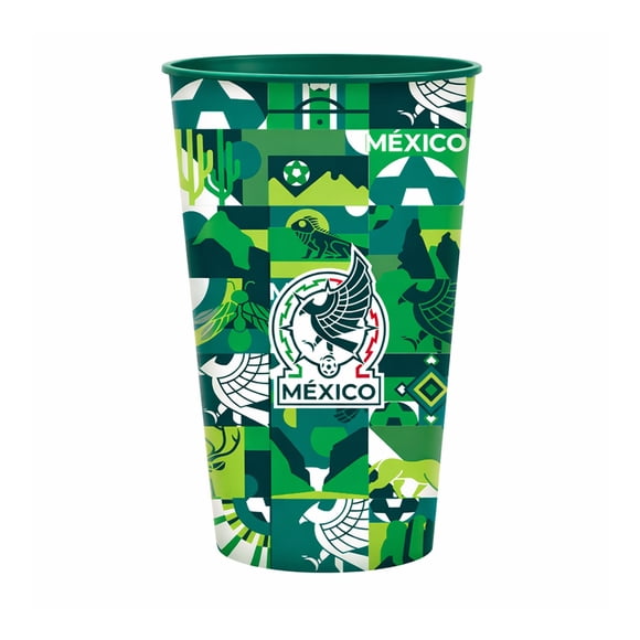Vaso Selección Mexicana 940ml Mundial Grecas Verdes 1 Pieza