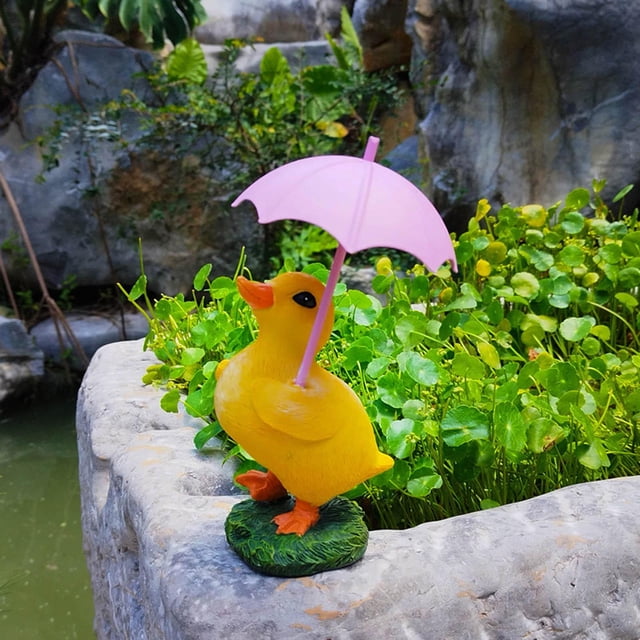 Estatuas de jardín al aire libre decoración de jardín estatuas figuritas adorno de realista animales artesanías para adorno de patio trasero DYNWAVEMX Estatua de pato