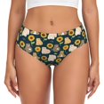 thumbnail image 1 of Fotbe Bear Sunflower Calzones Estampados para Mujer – Ropa Interior de Algodón, Cómoda, Suave y Elástica-Medium, 1 of 6