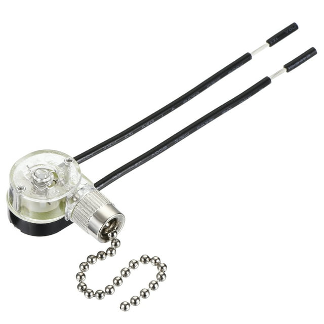 Unique Bargains Pull Chain Switch on-off ZE-109 for Ceiling Fan Lamp Light Silver