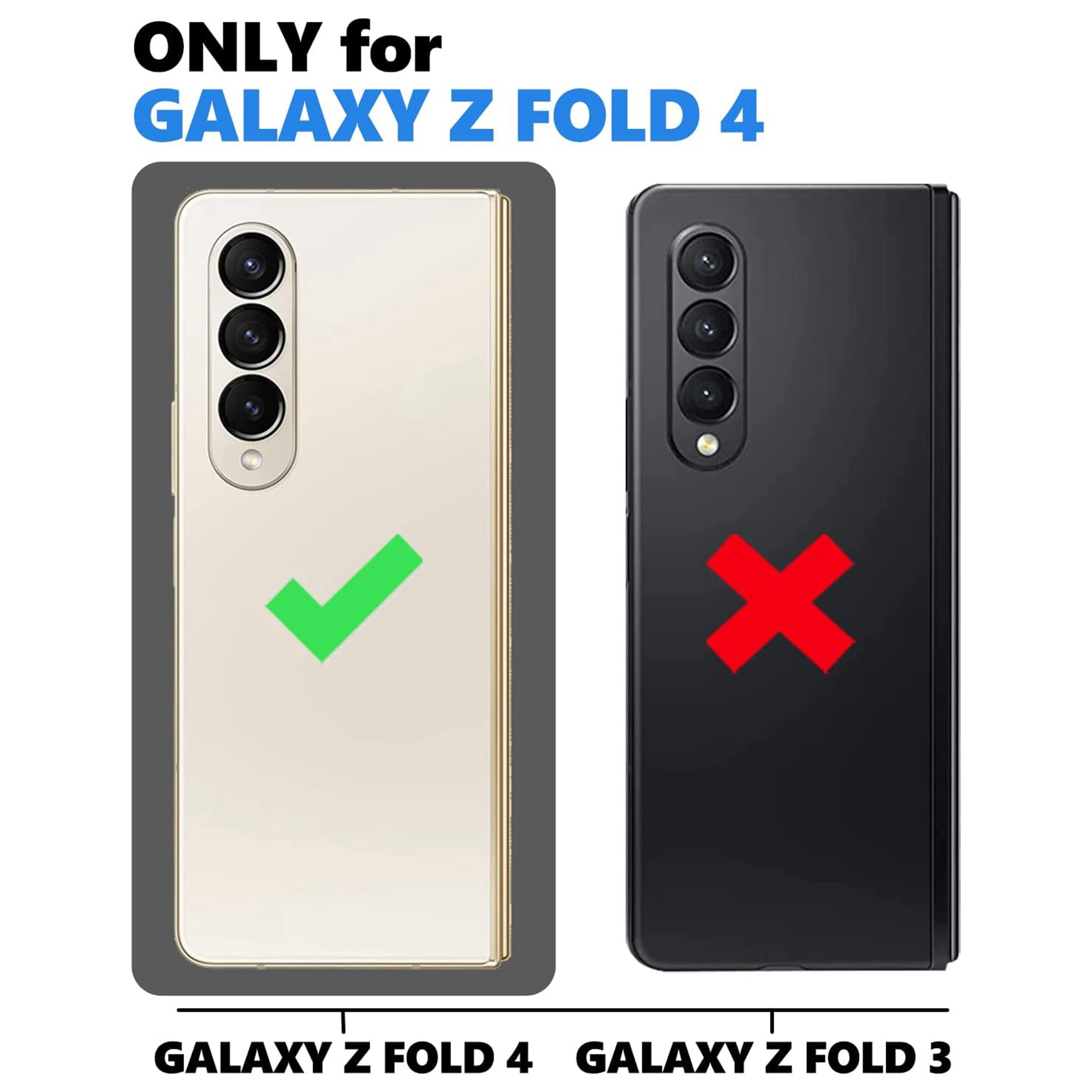 TECH CIRCLE Galaxy Z Fold 4 Case,  Ultra-Thin Luxury Perfect Clear Plating Hard PC Crystal Transparent Kickstand Cover Anti-Scratch Shockproof Protection Case for Samsung Galaxy Z Fold 4 5G, Gold