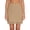 Brown aa1, variant on Half s for Women Underskirt Short Mini Skirt with Slit Soft Comfy Knee Skirt for Wedding Party
