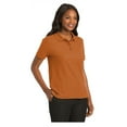 thumbnail image 4 of Port Authority Women's Short Sleeve Silk Touch Classic Polo Shirt Texas Orange 2X-Large, 4 of 4