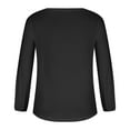 thumbnail image 6 of Tdoqot Long Sleeve Shirts for Women- Cotton Crew Neck Spring Fall Casual Womens Tops Black Size 2XL, 6 of 7
