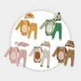 thumbnail image 4 of URMAGIC Newborn Baby Boy Girl Outfits Clothes Jumpsuit Set Infant Cute Romper + Long Pants + Hat 3 Pcs, 4 of 10