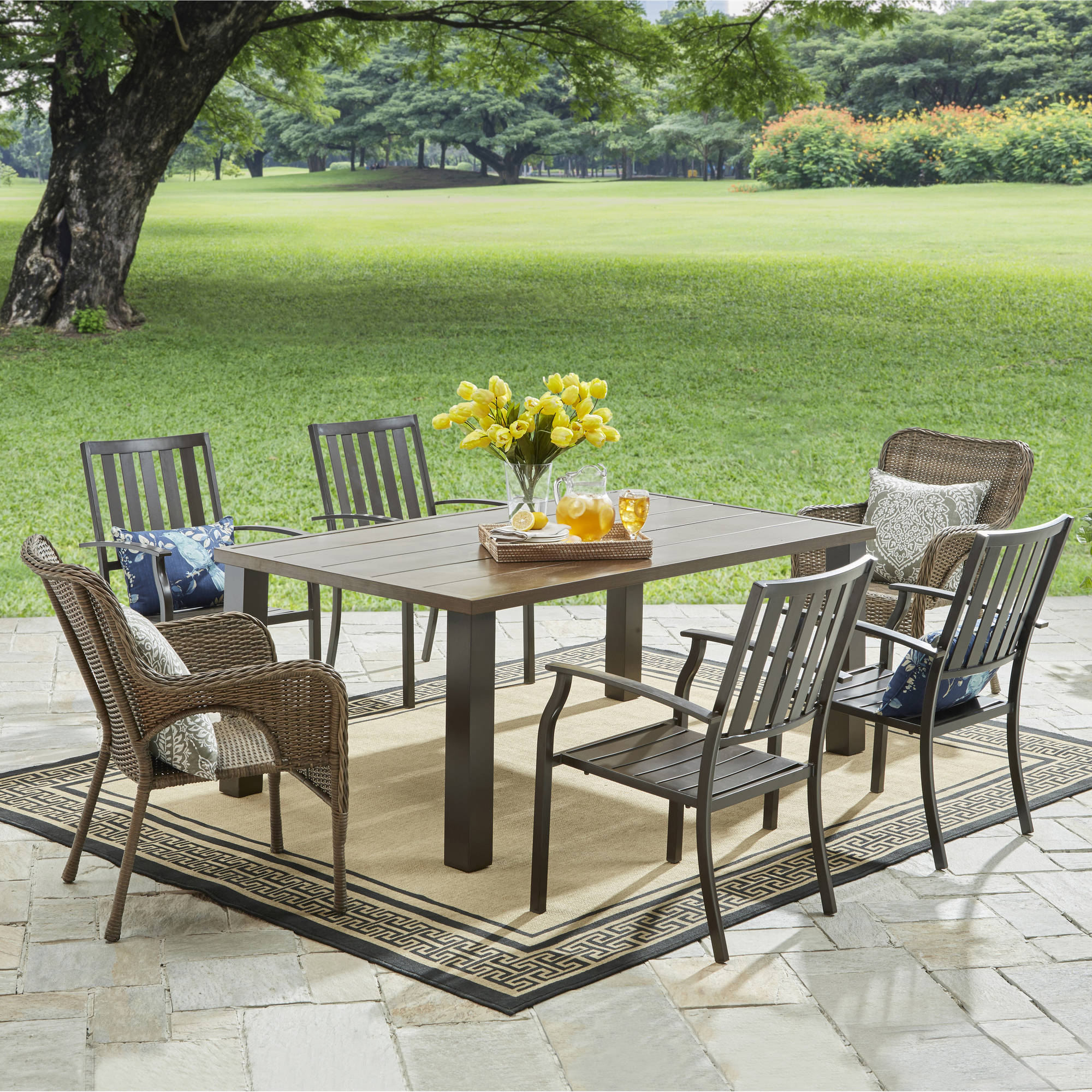 Better Homes Gardens Camrose Farmhouse Chair Brown Walmart