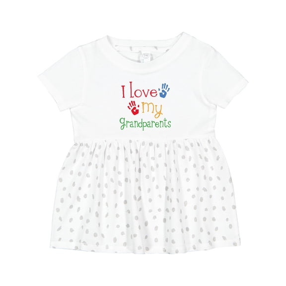 Inktastic I Love My Grandparents Girls Baby Dress