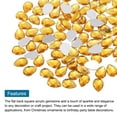 thumbnail image 4 of Uxcell 100Pcs Flat Back Acrylic Teardrop Gems 10x14mm Rhinestones Golden, 4 of 4