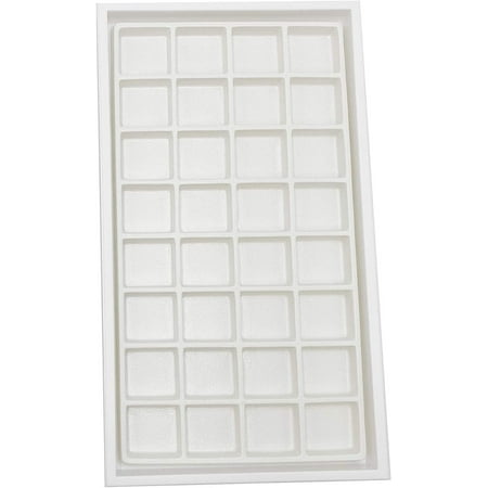 

N icePackaging 1 Qty - White Plastic Storage Display Tray w/ 6 Compartment White Sorting Liner - for Sales/Merchandise/Organization / - Size 14 3/8 x 8 1/4 x 1
