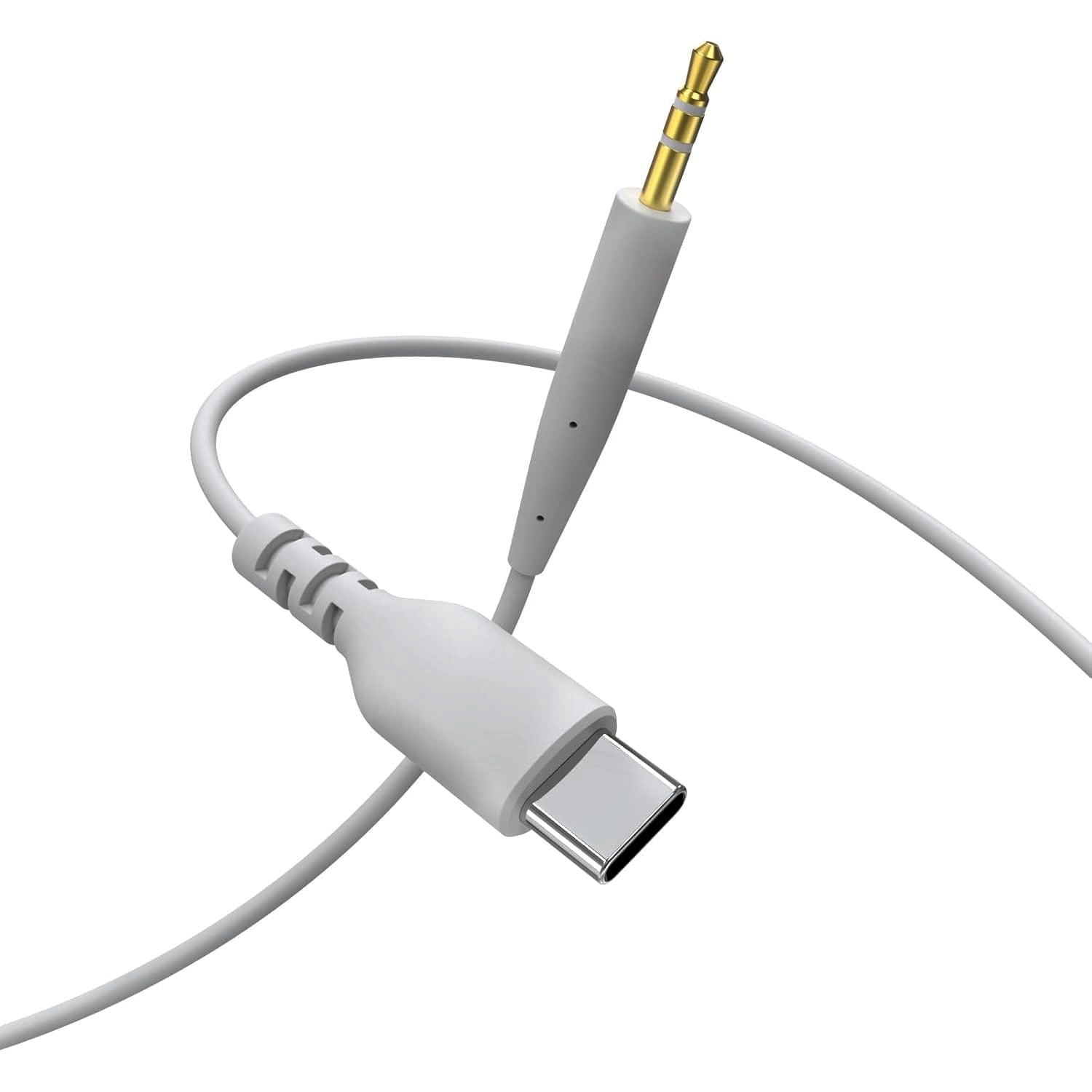 Replacement Aux Cord Compatible with Bose QC45 QC35 QC35 II QC25 NC700 SoundTrue SoundLink, Type C to 2.5mm Stereo Cable for iPhone 17 16 15, iPad, MacBook, Android Phone (Gray)