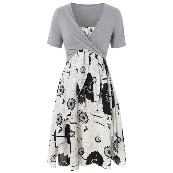 LEEy-world Summer Dress Women's Tie Shoulder Tweed Sleeveless Backless Split Hem Solid Cami Midi Dress Grey,L