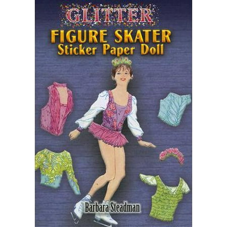 Skater Sticker - Glitter Figure Skater Sticker Paper Doll