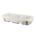 thumbnail image 1 of Contenedores de acero inoxidable para refrigerios, caja de condimentos dividida con tapas, lonchera con compartimentos sellados a prueba de fugas, contenedor de alimentos reutilizable., 1 of 8