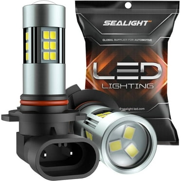 SEALIGHT F1 H10/9145/9140 LED Fog Light Bulbs 6000K White 27 SMD Chip, Non-polarity, Pack of 2 ‎Universal Fit