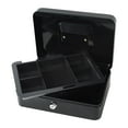 thumbnail image 4 of Pen + Gear 10 inch Metal Cash Box with Money Tray and Key Lock, Black, YFC-25, 4 of 5