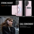 thumbnail image 2 of Compatible Magsafe 2 in 1 Detachable Samsung Galaxy S24 Ultra Wallet Case with Card Holder Women Men,Magnetic PU Leather RFID Blocking Flip Kickstand Credit Slots Luxury Case, Pink, 2 of 12