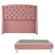thumbnail image 1 of Box Base Cama Matrimonial + Cabecera Sitka Palo de Rosa, 1 of 6