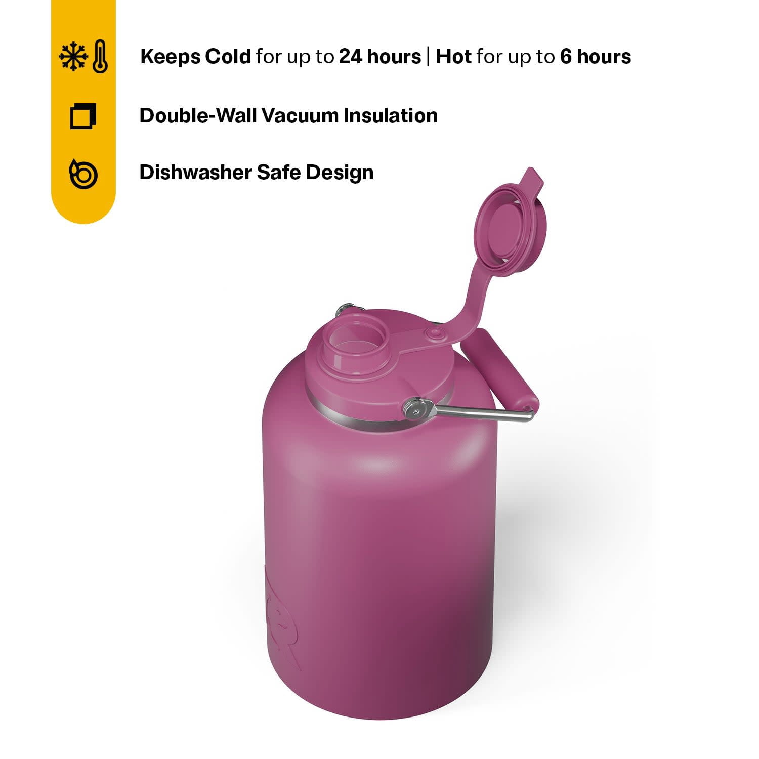 RTIC, Water Bottle Jug, One Gallon, Ceramic Lined Insulated Orchid