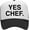 Black/White, variant on Yes Chef Trucker Hat | Food Influencer Bear Meme Funny Drinks Cowboy Vintage | Premium Mesh Foam Snapback Hat For Men & Women Unisex