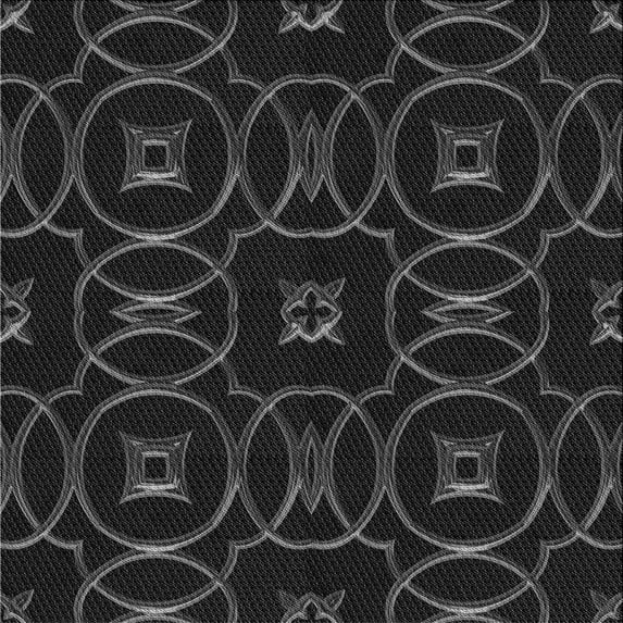 Ahgly Company Machine Washable Indoor Square Transitional Night Black Area Rugs, 6' Square