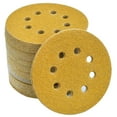 thumbnail image 1 of 5-Inch 8-Hole Hook and Loop Sanding Discs 60-Grit Random Orbit Sandpaper, 100-Pack, 1 of 7
