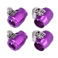 thumbnail image 1 of Unique Bargains 4pcs AN12 Hex Gold Tone Car Hose Finisher Clamp Adapter Line End Cover Connector, 1 of 6