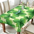 thumbnail image 4 of Dreamtimes St Patrick's Day Clover Tablecloth 60"x108", Waterproof Washable Polyester Square Table Cover, Durable Tablecloth for Kitchen Dining Table Party Decor, 4 of 7