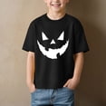 thumbnail image 2 of CMSHTD Halloween Shirts for Kids Boys Short Sleeve Fall, Toddler Boys Children Cute Tops T-Shirts, Black Size 9-10 Years, 2 of 4
