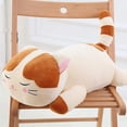 thumbnail image 4 of Cute Cat Pillow Kitten Plush Stuffed Animal Pet Cat Soft Cat Body Plush Pillow (Brown, 40cm), 4 of 5