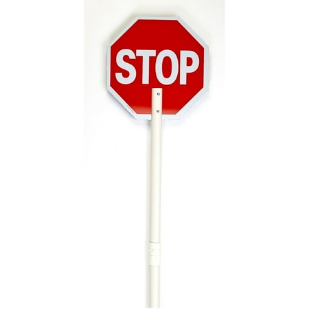 UPC: 0764083465520 | Mutual Industries Reflective  STOP / SLOW  Temporary Traffic Control Sign Paddle 18  x 18  Plastic