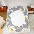 thumbnail image 5 of jejeloiu Cartoon Cute Floral Full Size Sheets,Kawaii Daisy Blossom Bed Sheets,Gray White Sheet Sets For Girl,Ultra Soft Home Decor,4 Pieces, 5 of 7