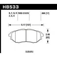 thumbnail image 2 of Hawk 05-08 LGT D1078 HPS Street Front Brake Pads Fits select: 2015 SUBARU OUTBACK, 2015 SUBARU LEGACY, 2 of 2