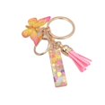 thumbnail image 2 of Porte-clés Lettre A-Z Pendentif Papillon à Franges Porte-Clés, 2 of 3