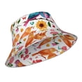 thumbnail image 2 of Naloa Flowers Birds And Butterflies Reflective Double-Sided Bucket Hat, Sun Hat, Soft and Breathable for Gardening, Beaching, Camping, Hiking, Fishing, 2 of 9