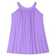 thumbnail image 3 of Dress for Girls Big Grils Beach Dress Spaghetti Strap Sleeveless Casual Sundress Bikinis Beachwear Cover ups Travel Vacation Loose Flowy Short Summer Dresses New Purples 7T, 3 of 8