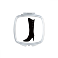 thumbnail image 1 of Simple Graphics Black High Boots Outline Square Mirror Portable Compact Pocket Makeup Double Sided Glass, 1 of 3
