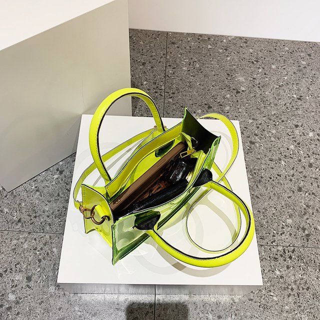 Bolsa Moda PVC transparente mujer Crossbody claro Totes (verde) Likrtyny Para Estrenar