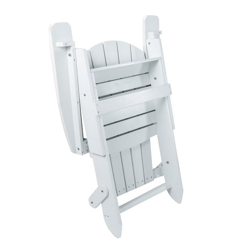 3-Pieces Folding Chairs with Side Table,Adirondack Chairs Set,Patio Chairs with High Backrest and Armrest,All Weather Outdoor Seating Plastic Patio Chairs,for Outside Porch Deck Backyard - image 3 of 7