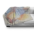 thumbnail image 3 of Colorful Soft Flannel Fleece Throw Blanket, Abstract Mosaic Style Blots Spots Dots Watercolor Circular Illustration, Cozy Plush for Indoor and Outdoor Use, 50" x 70", Multicolor, by Ambesonne, 3 of 6
