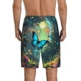 thumbnail image 5 of Cauagu Enchanted Forest Butterfly A Print Pajama Bottoms for Men Sleep Pajama Shorts Elastic Waistband Sleep Pajama Short Men's PJ Shorts -XX-Large, 5 of 6
