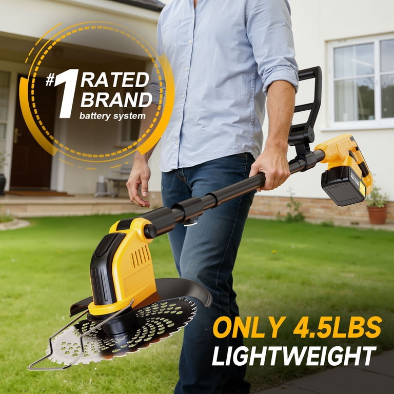 Lemolifys 12-inch Brushless Weed Eaters with Wheels & 5 Blades