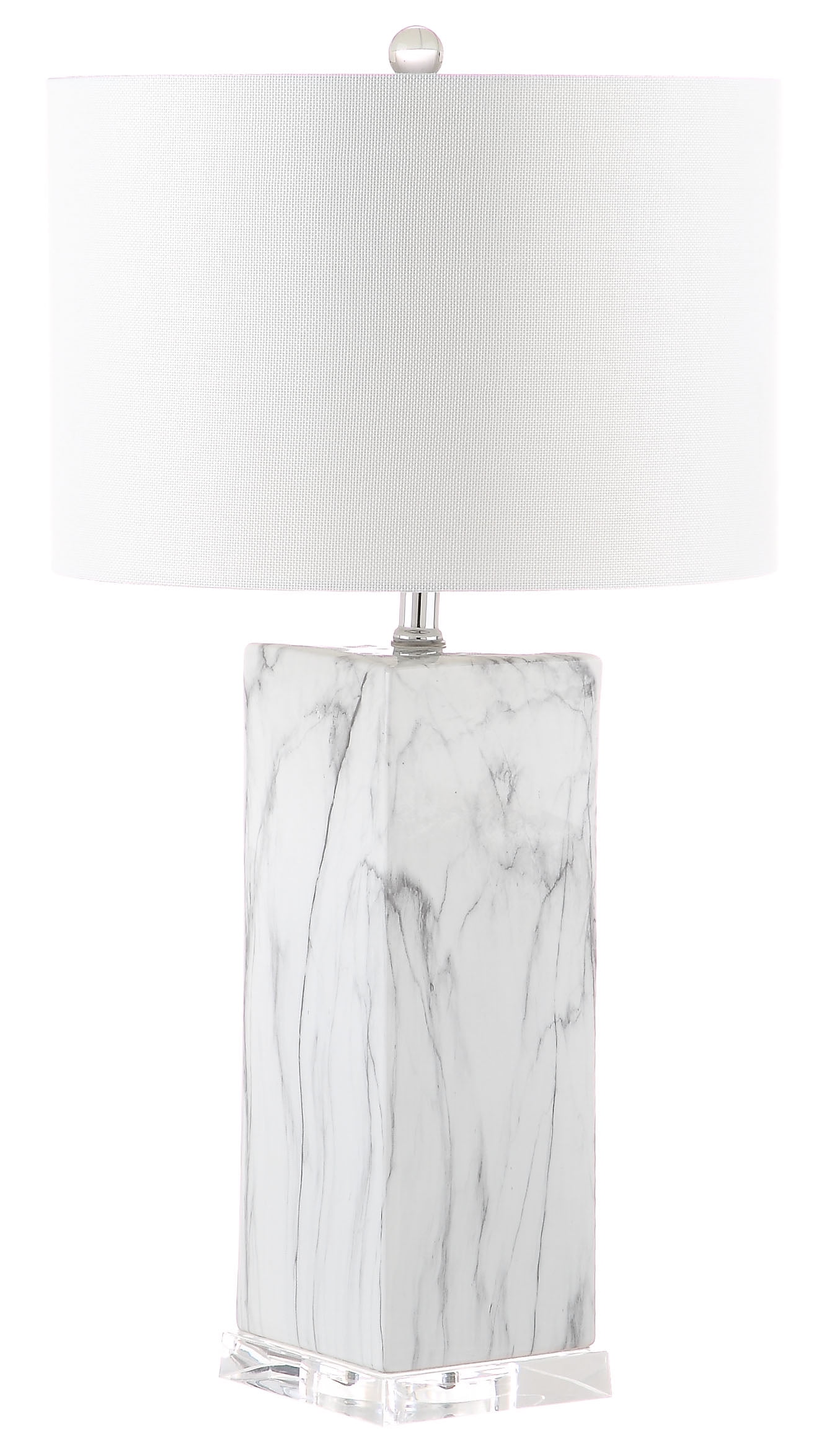 Safavieh Olympia 29 In. High Table Lamp, Black/White Marble