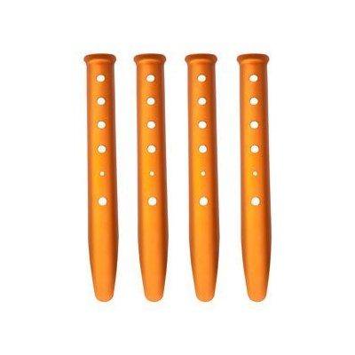 4pcs orange color aluminum tent stakes for camping in snow and sand tent boating hiking backpacking picnic shelter shade canopy outdoor