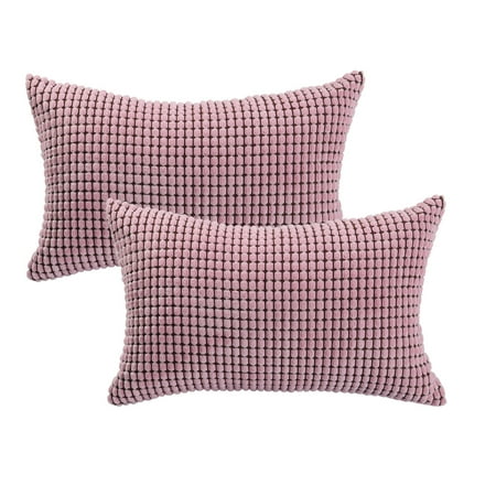 2pcs Throw Pillow Case Velvet Pillow Cover Protector Cushion Cover