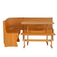 thumbnail image 4 of Linon Chelsea Corner Dining Nook Set with Storage in Solid Natural Wood, 4 of 14