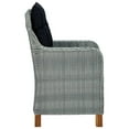 thumbnail image 5 of vidaXL 9 Piece Outdoor Dining Set with Cushions Poly Rattan Light Grey, 5 of 5