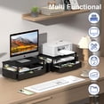 thumbnail image 4 of Organizador de escritorio Spacrea, soporte elevador para monitor con cajón, 4 of 7