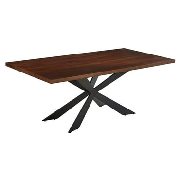 Creative Images International Wood Dining Table in Walnut